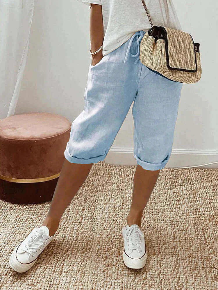 Women's Knee Length Drawstring Pants