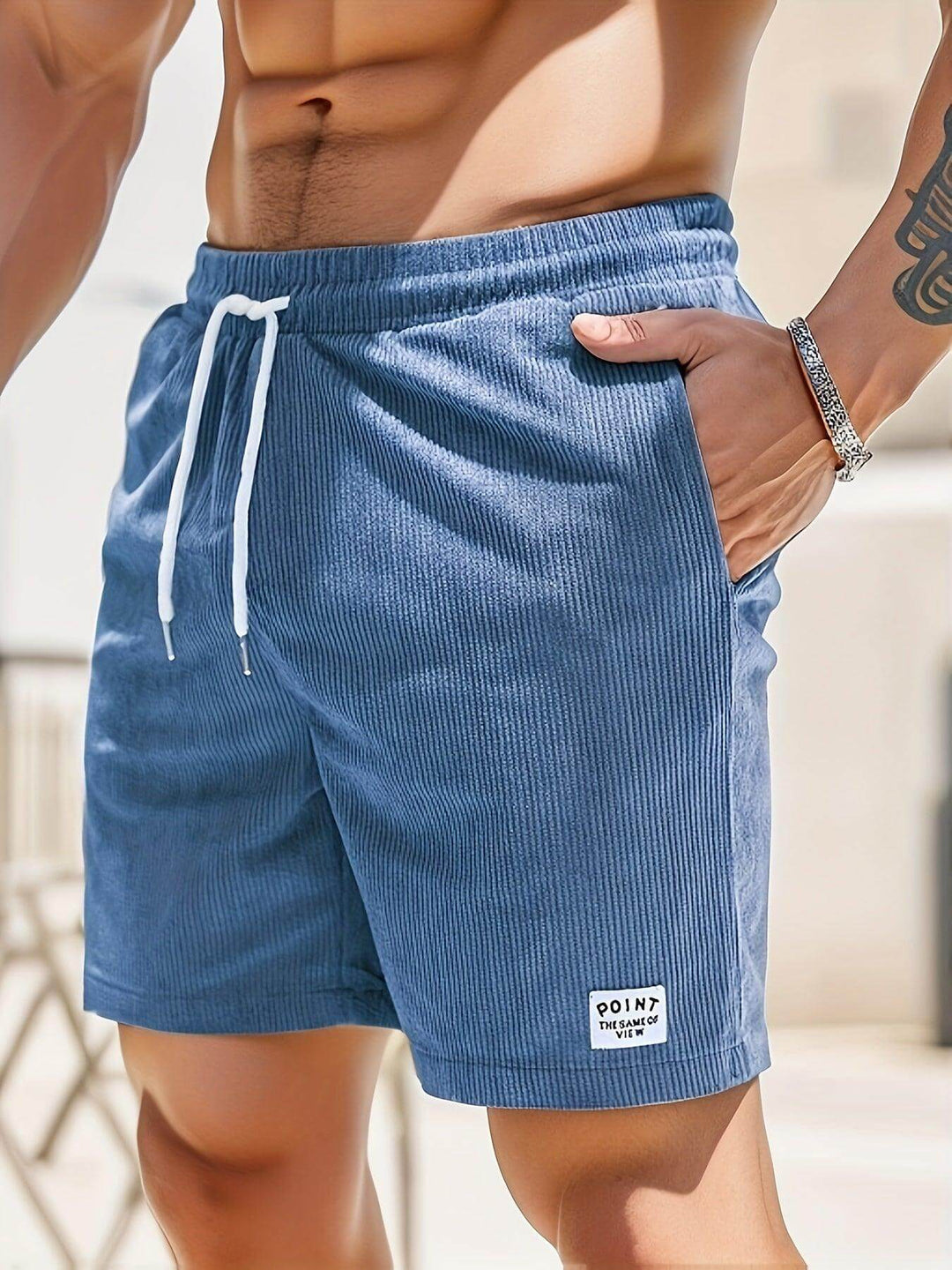 Men's Casual Shorts with Drawstring
