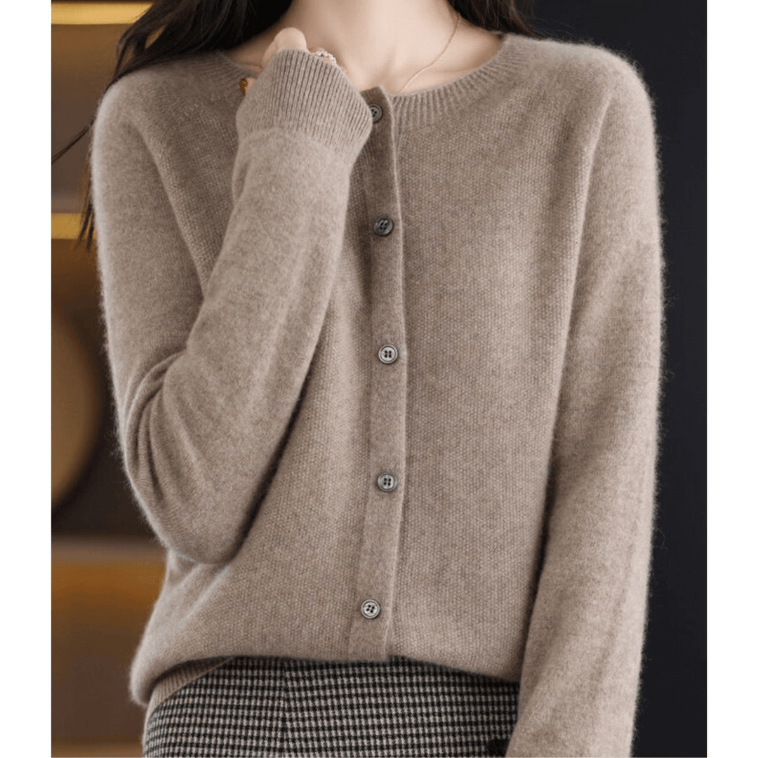 Women's Cashmere Cardigan with V-Neck