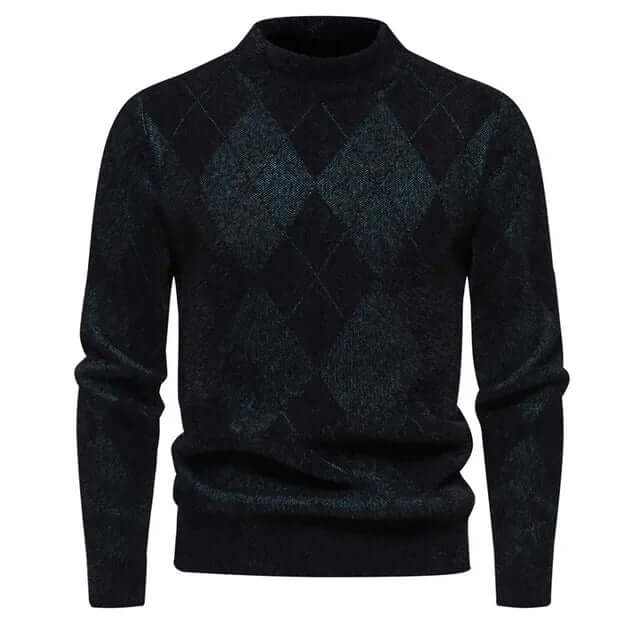 Men's Knitted Argyle Sweater