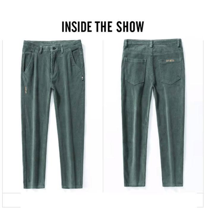 Men's Fleece-Lined Corduroy Winter Pants