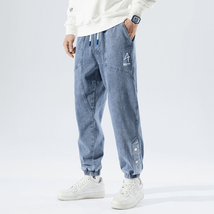 Men's Denim Joggers - Relaxed Fit Casual Trousers