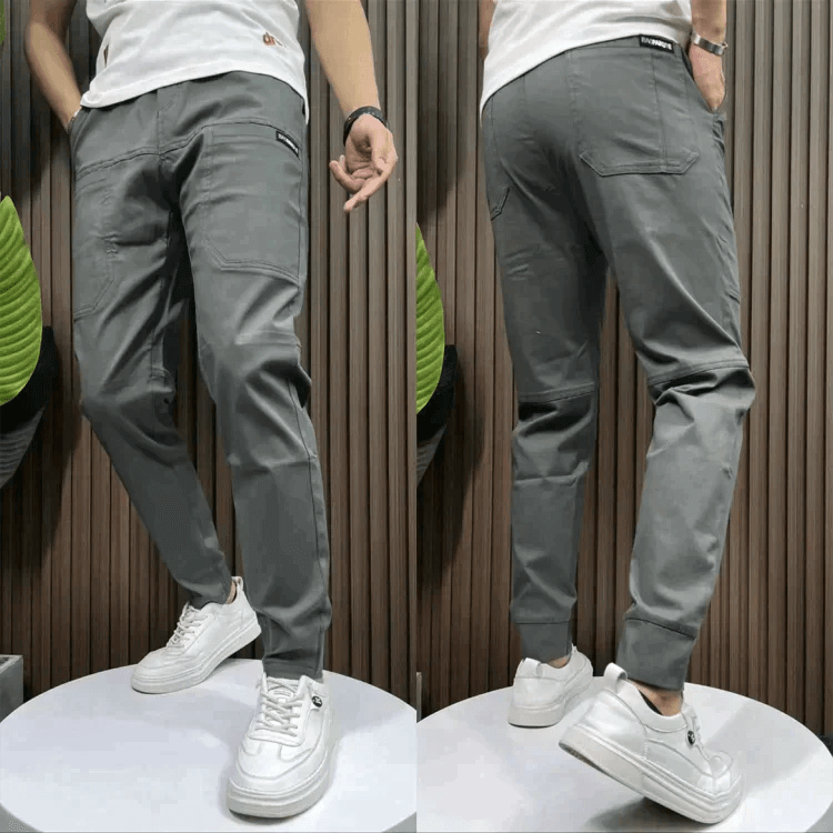 Men's Tapered Joggers with Elasticated Waist & Cuffs