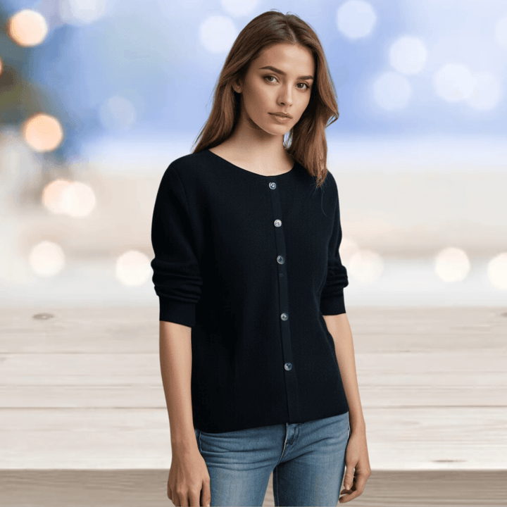 Women's Cashmere Cardigan with V-Neck