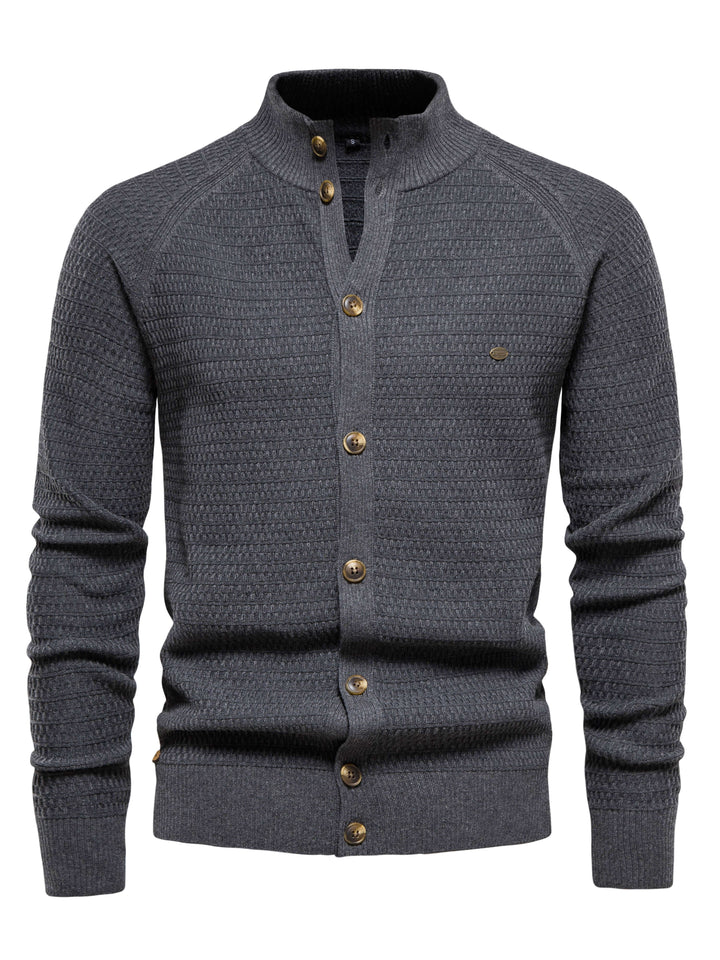 Men's Cotton Blend Knitted Cardigan Sweater