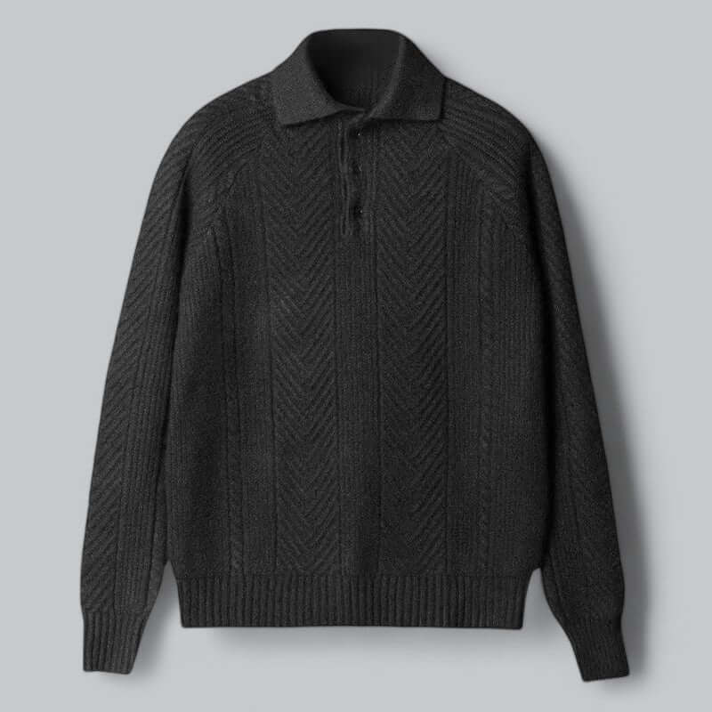 Men's Classic Long Sleeve Polo sweater