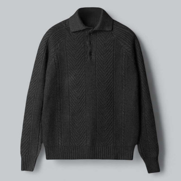 Men's Classic Long Sleeve Polo sweater