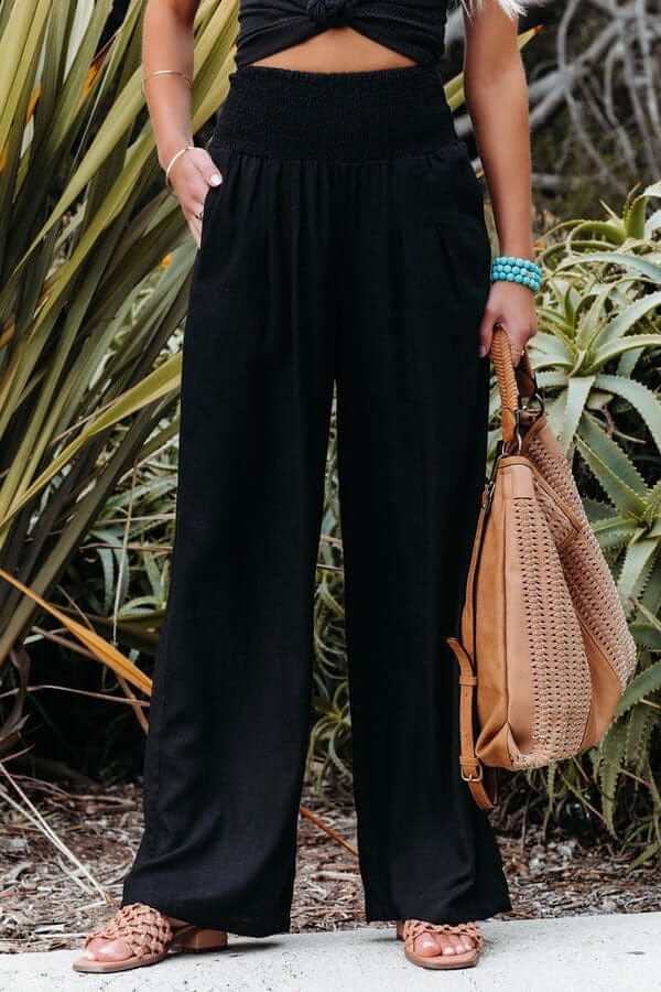 Cotton Linen Slim Fit Trousers
