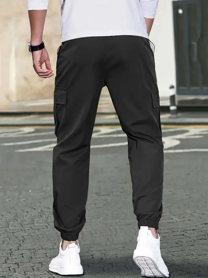 Stretch Fit Casual Trousers with Pockets