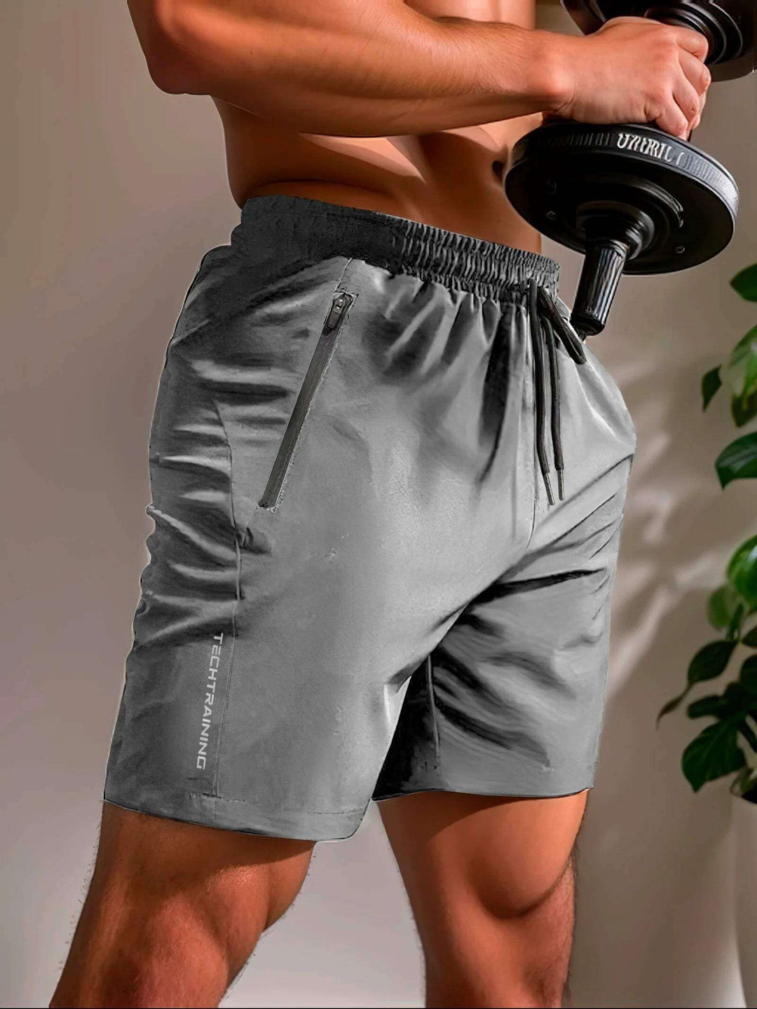 Men's Lightweight Training Shorts with Zip Pocket