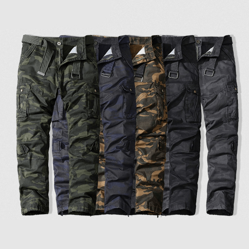 Men's Loose Fit Multi-Pocket Cargo Trousers