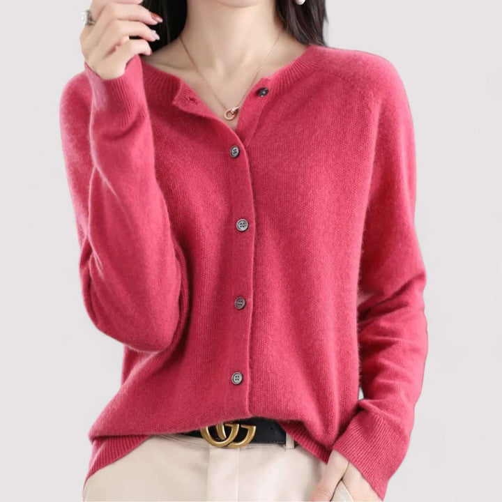 Women's Cashmere & Wool Open-Neck Cardigan