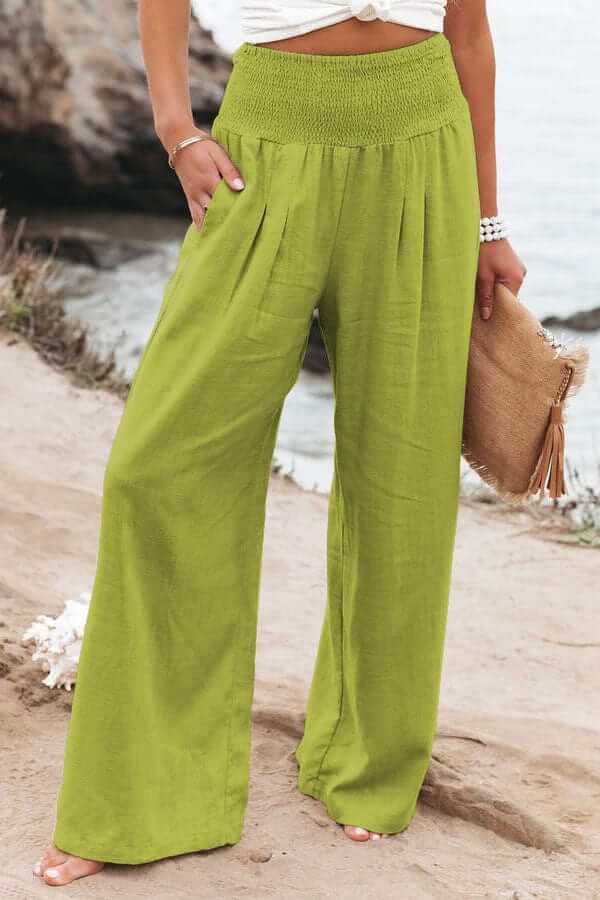 Cotton Linen Slim Fit Trousers