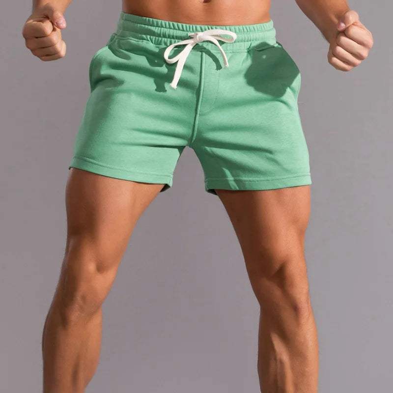 Men's Cotton Casual Shorts with Elastic Waistband