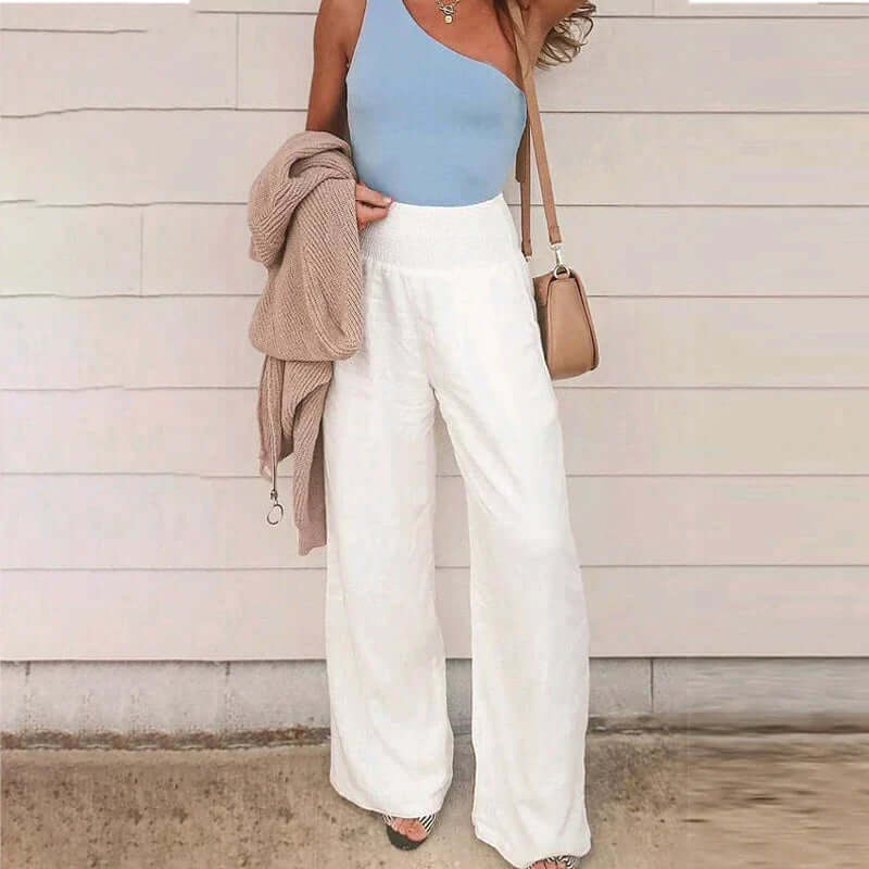 Wide Leg Linen Trousers