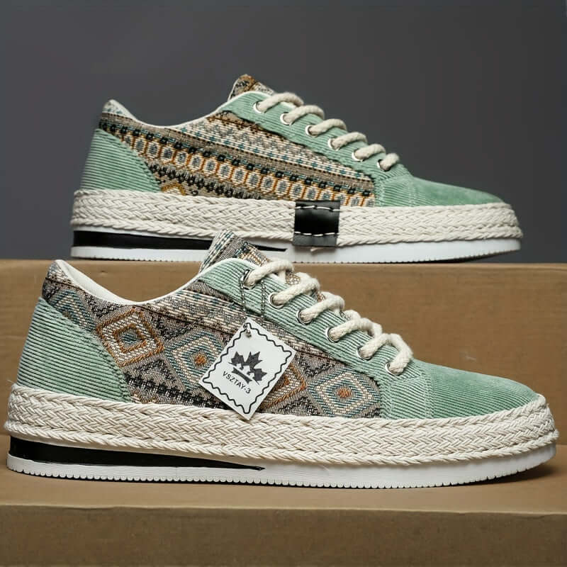 Men's Ethnic Canvas Trainers