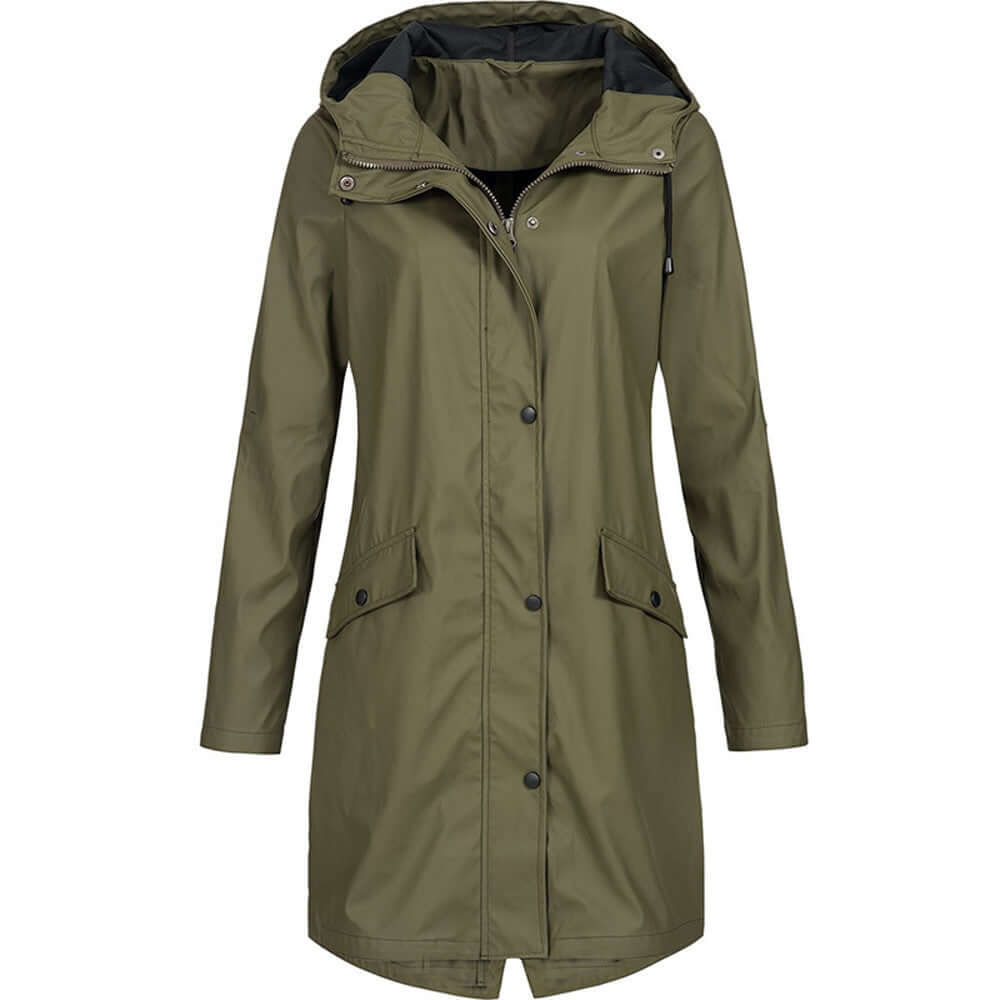 Women's Waterproof Hooded Raincoat