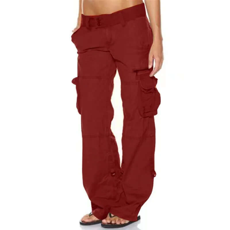 Low Waist Cargo Trousers - Casual