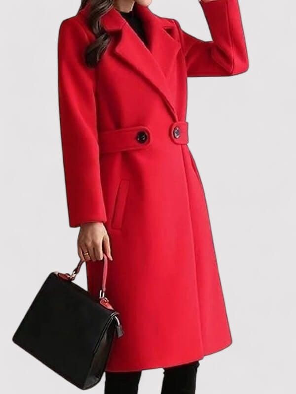Wool Winter Coat with Belt