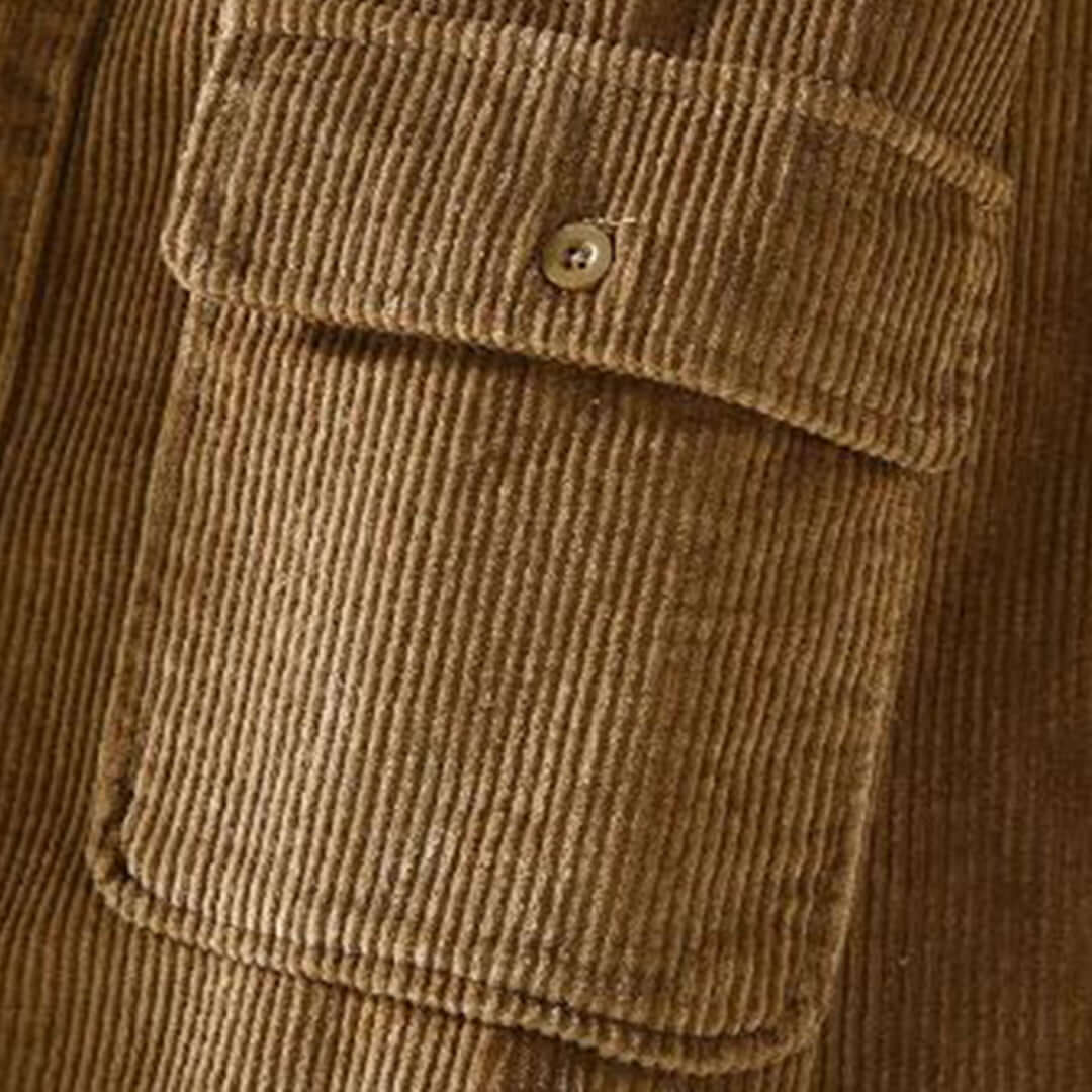 Men's corduroy sherpa-lined jacket