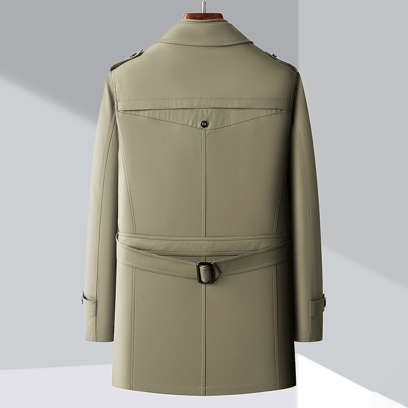 Men's Double-Breasted Trench Coat
