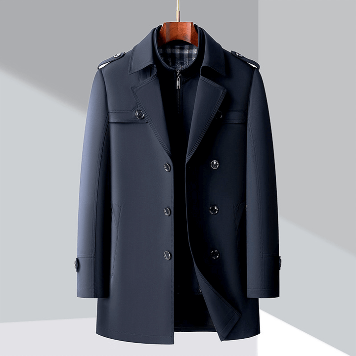 Men's Double-Breasted Trench Coat