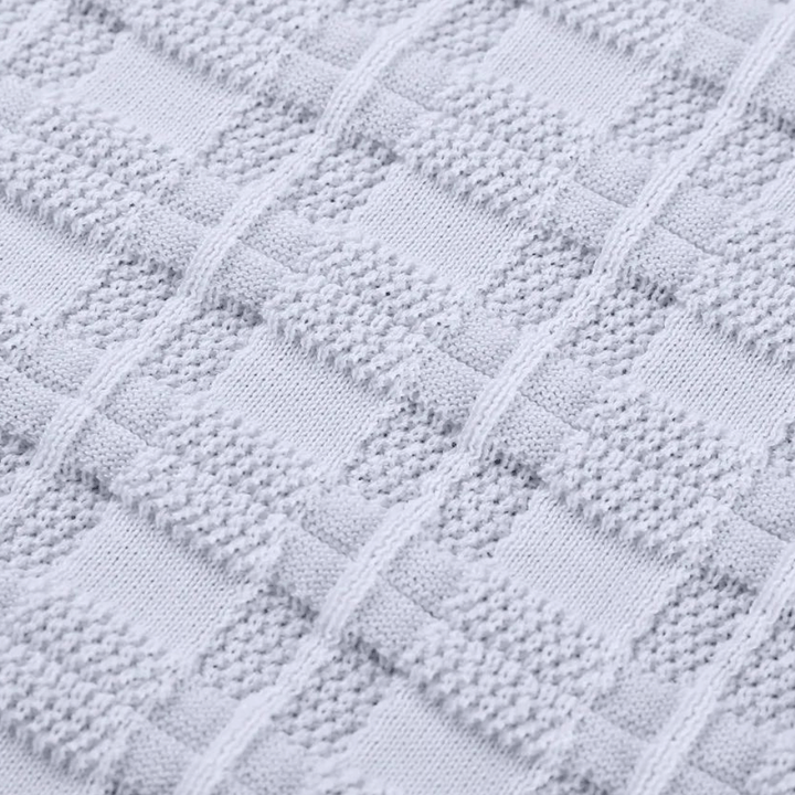 Men's Checkered Knit Sweater - Warm - Stylish