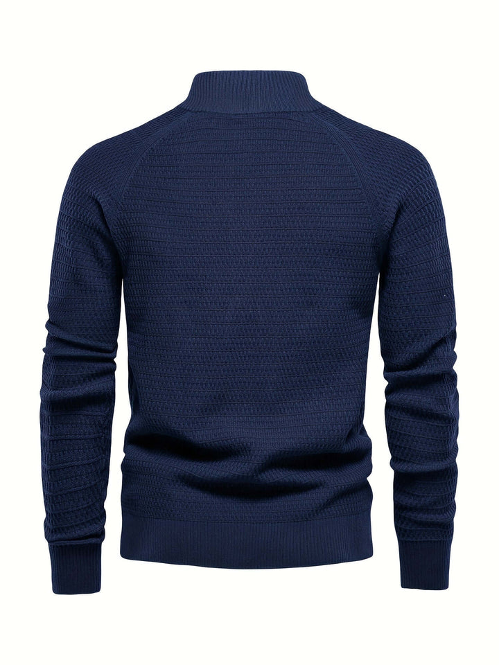 Men's Cotton Blend Knitted Cardigan Sweater