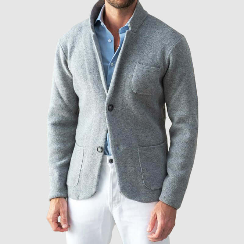 Men's Vintage Cardigan with Standard Collar