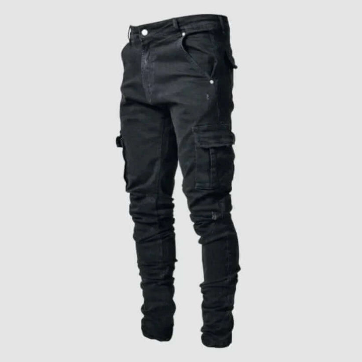 Men's Slim-Fit Stretch Denim Cargo Pants