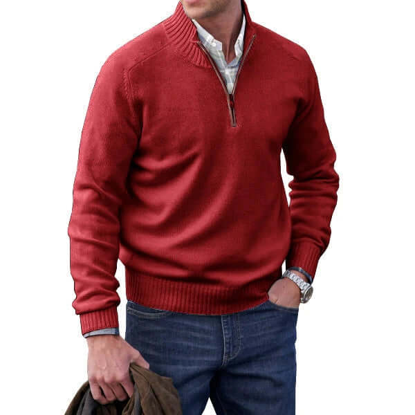 Men's Cashmere Zip Sweater