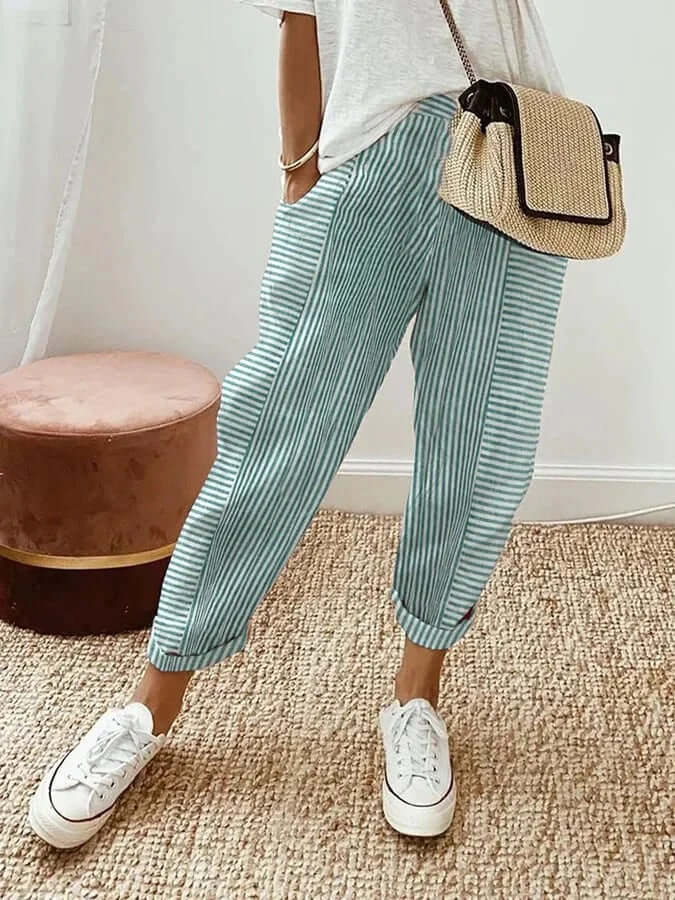 Striped Casual Trousers