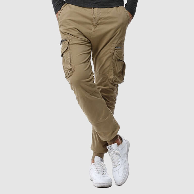 Men's Elastic Waist Pants with Pockets