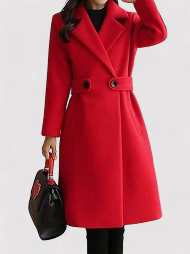 Wool Winter Coat with Belt
