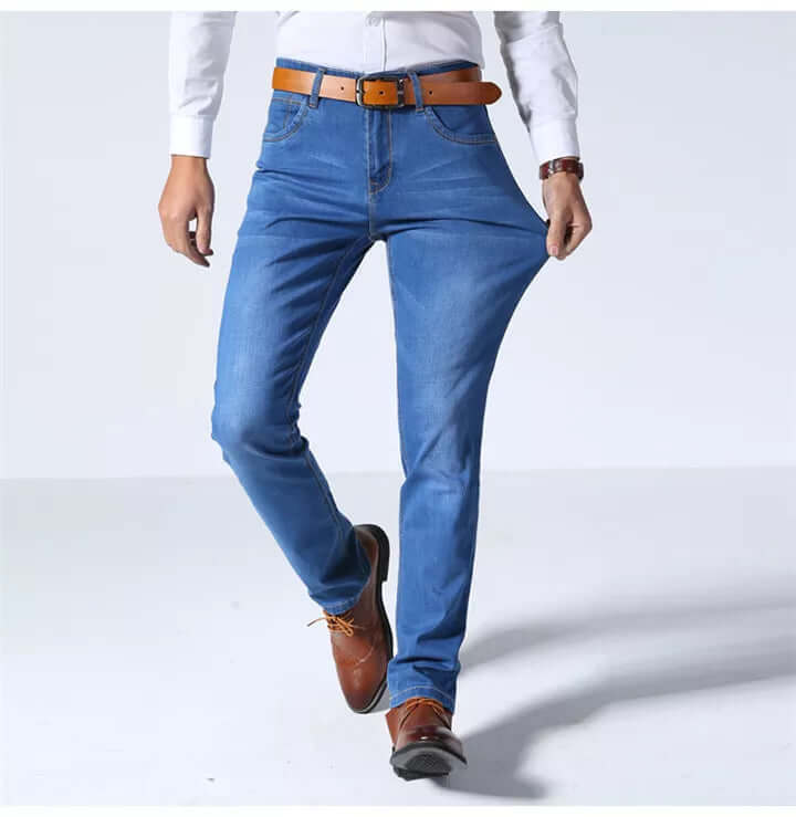 Men's Straight Leg Jeans - Durable Denim