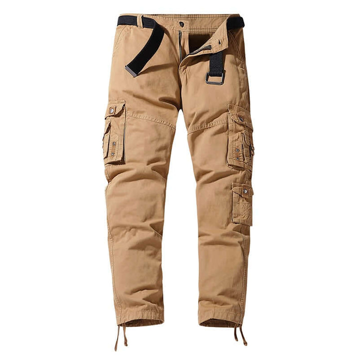 Men's Relaxed Fit Cargo Trousers with Adjustable Cuffs