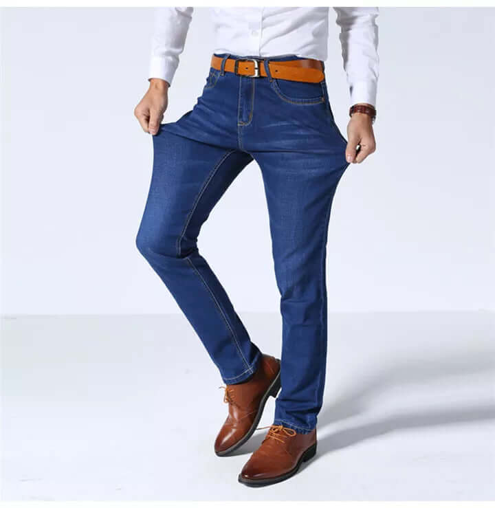 Men's Straight Leg Jeans - Durable Denim