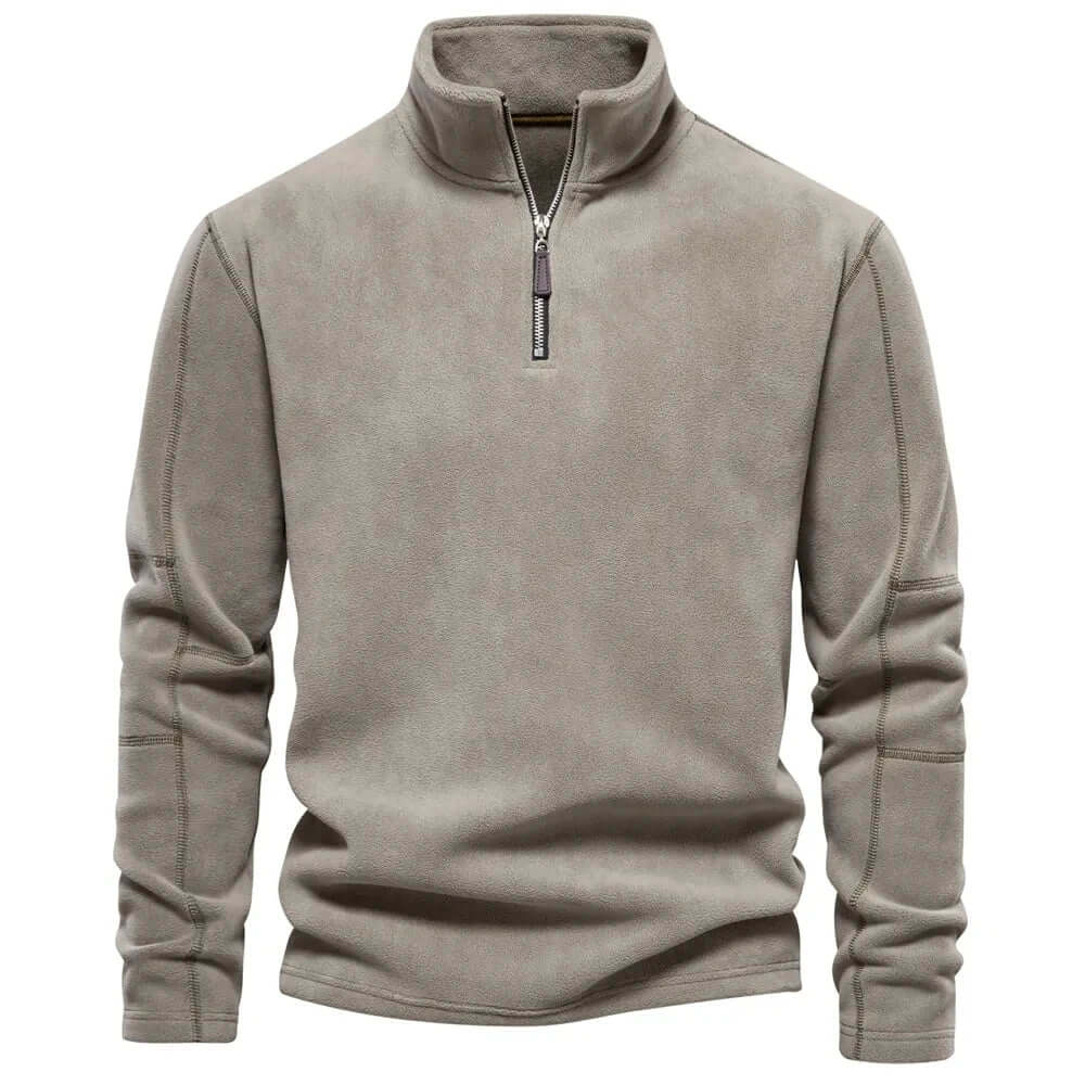 Men's Fleece Jacket with Stand-Up Collar