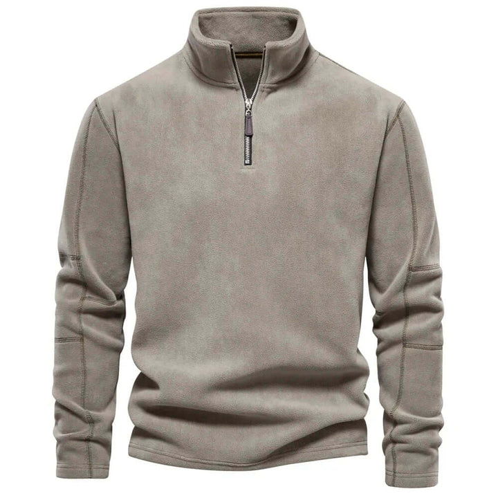 Men's Fleece Jacket with Stand-Up Collar