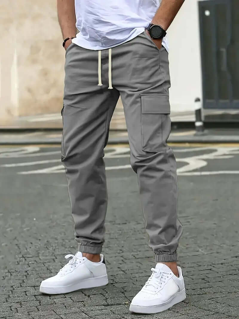 Stretch Fit Casual Trousers with Pockets