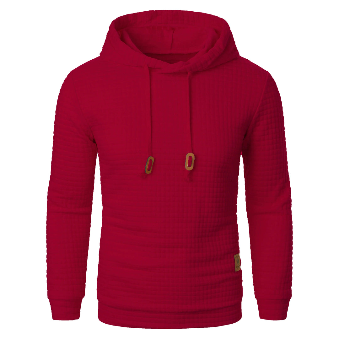 Men's Casual Check Pattern Hoodie