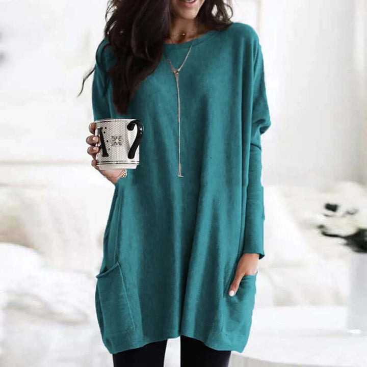 Oversized Cotton Tunic Sweater for Women