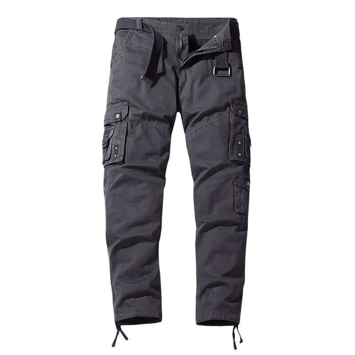 Men's Relaxed Fit Cargo Trousers with Adjustable Cuffs
