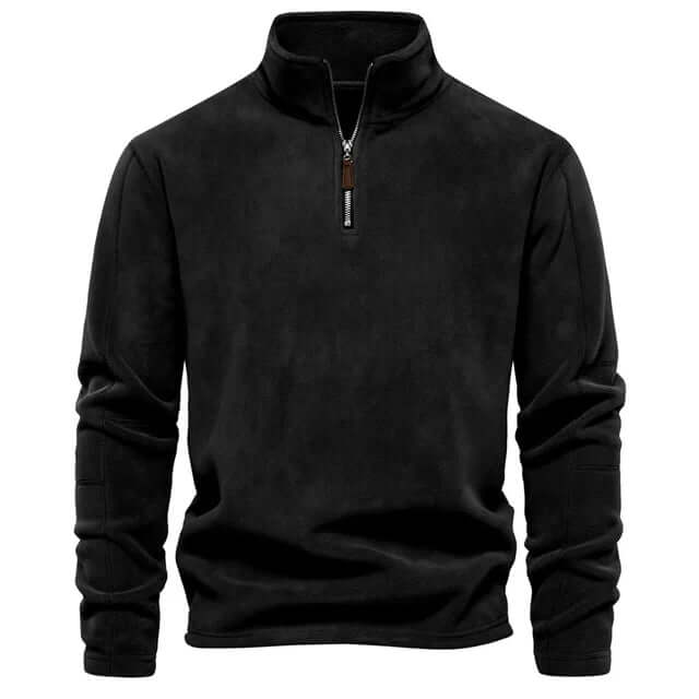 Men's Fleece Jacket with Stand-Up Collar