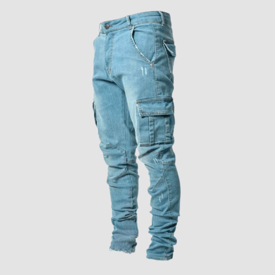 Men's Slim Fit Stacked Casual Jeans