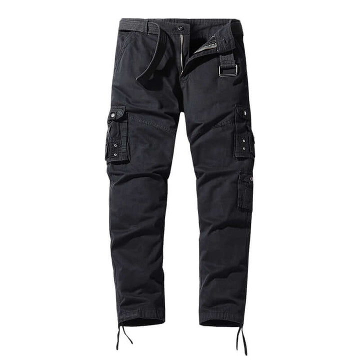 Men's Relaxed Fit Cargo Trousers with Adjustable Cuffs