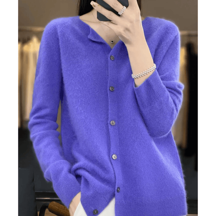 Women's Cashmere Cardigan with V-Neck