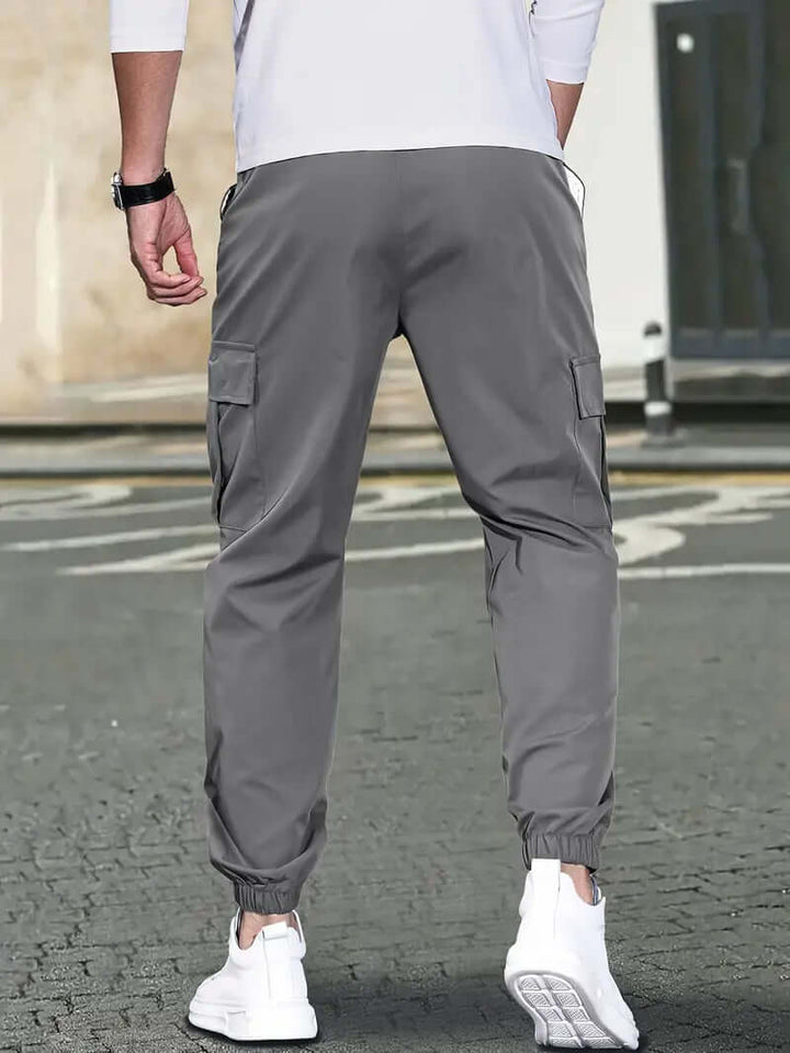 Stretch Fit Casual Trousers with Pockets