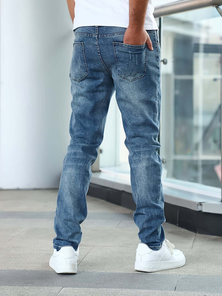 Men's Slim-Fit Casual Jeans
