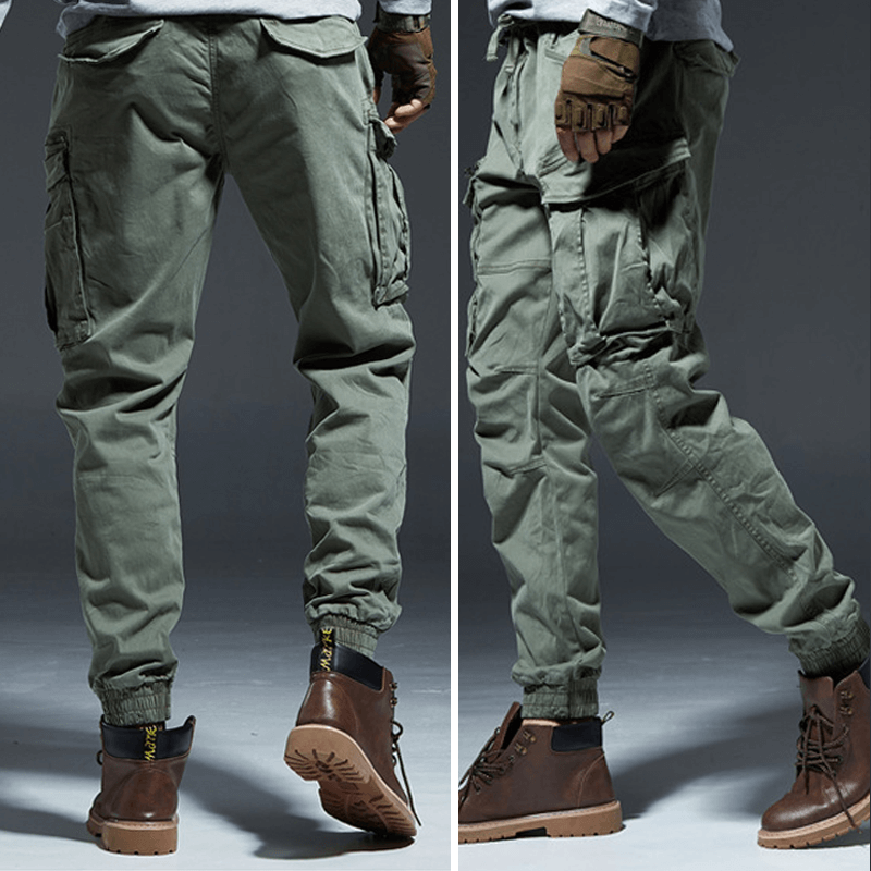 Men's Elastic Waist Cargo Pants